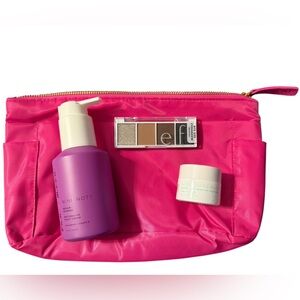 BUNDLE Skincare Beauty 4 Pieces - Makeup bag, eye cream, night cream, eyeshadow